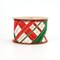 LaRibbons 2 1/2" Wired Ribbon | "Faux Argyle" Natural/Red Multi | 10 Yard Roll